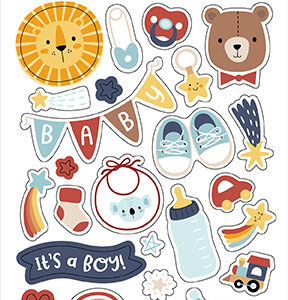 Echo Park Baby On Board Boy Baby On Board Boy Puffy Stickers