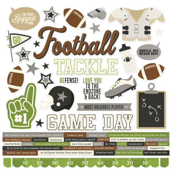 Simple Stories Football Cardstock Stickers