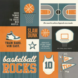 Simple Stories Basketball 12X12 Elements