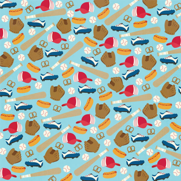 Simple Stories Baseball 12X12 Hey, Batter-batter!