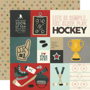 Simple Stories Hockey 12X12 Elements