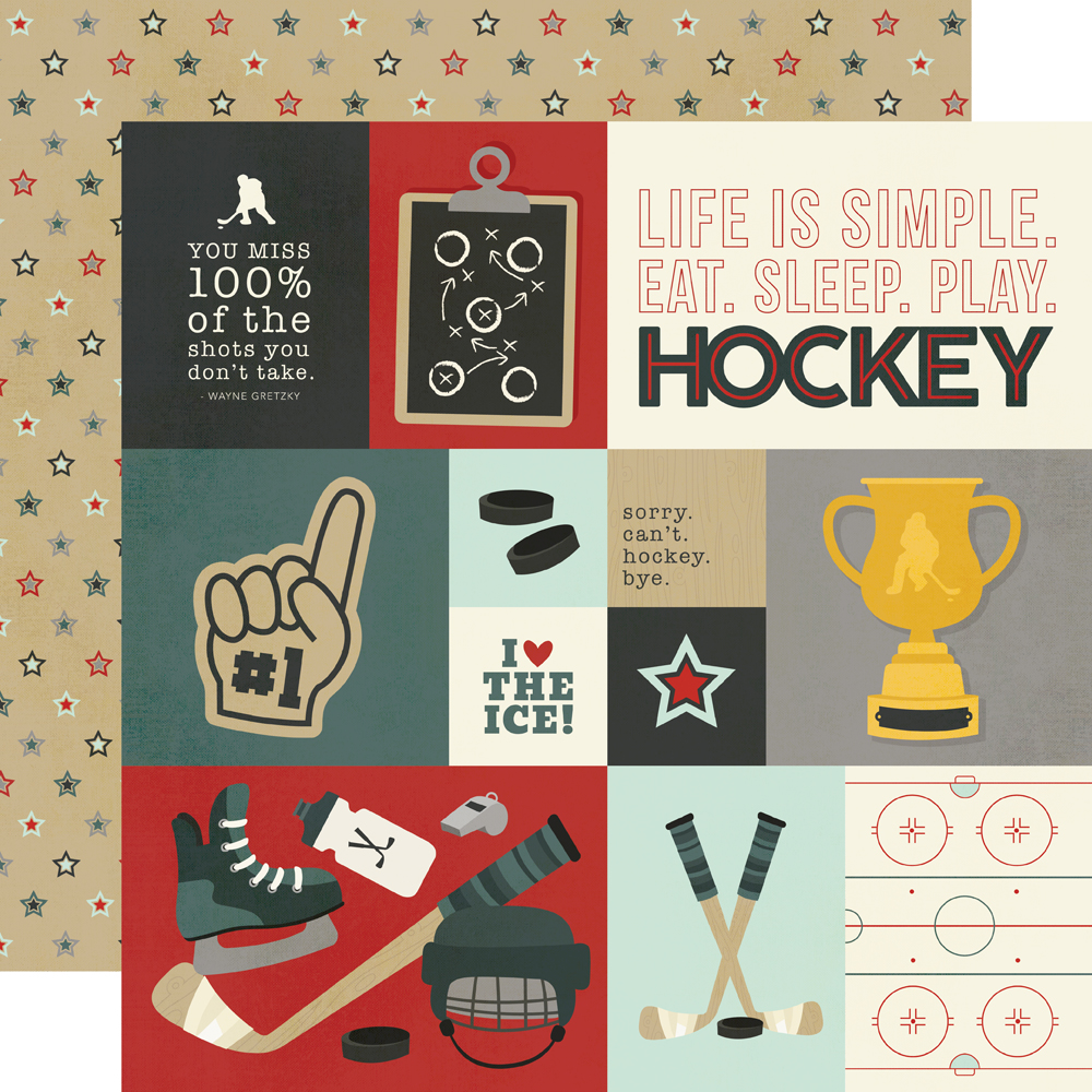 Simple Stories Hockey 12X12 Elements