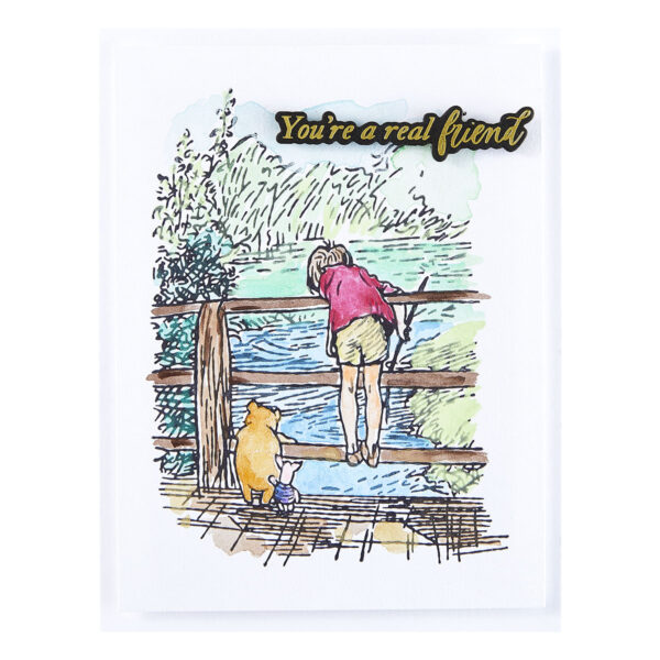 Spellbinders Silly Old Bear Sentiments Press Plate & Die Set From the Say Cheese Classic Pooh Collection in Collaboration With Simple Stories