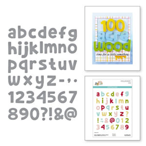 Spellbinders Pooh's Alphabet, Numbers & More Etched Dies From the Ssay Cheese Classic Pooh Collection in Collaboration With Simple Stories