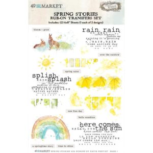 49 & MARKET VINTAGE BITS SPRING STORIES RUB ON