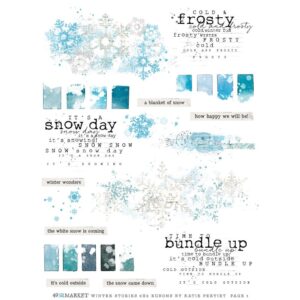 49 & MARKET VINTAGE BITS WINTER STORIES RUB ON