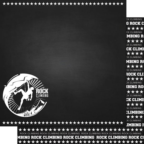 SCRAPBOOK CUSTOMS 12X12 CHALK SPORT ROCK CLIMBING