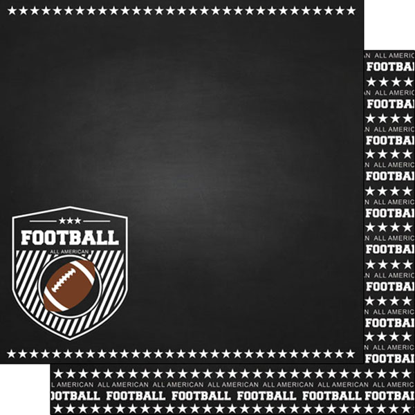 SCRAPBOOK CUSTOMS 12X12 CHALK SPORT FOOTBALL