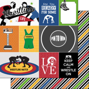 SCRAPBOOK CUSTOMS 12X12 LIFE WRESTLING 1A