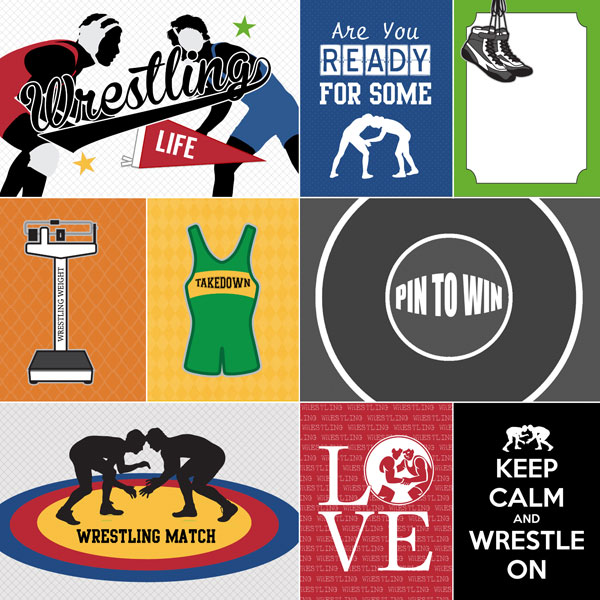 SCRAPBOOK CUSTOMS 12X12 LIFE WRESTLING 1A