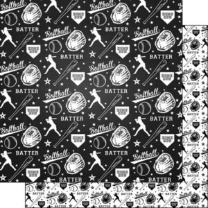 SCRAPBOOK CUSTOMS 12X12 LIFE SOFTBALL 2A