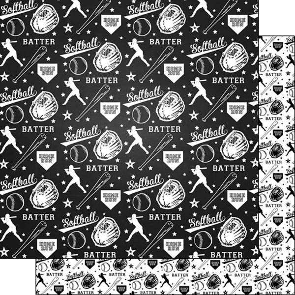 SCRAPBOOK CUSTOMS 12X12 LIFE SOFTBALL 2A