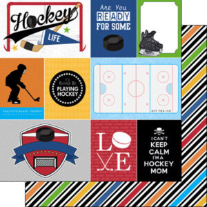 SCRAPBOOK CUSTOMS 12X12 LIFE HOCKEY 1A