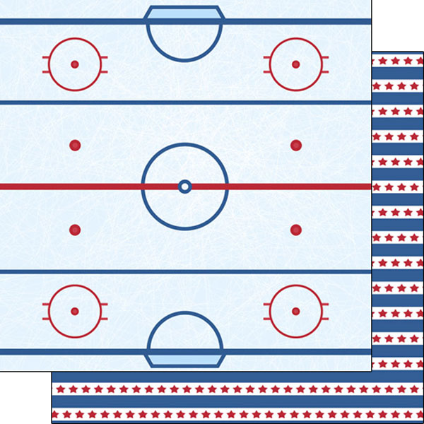 SCRAPBOOK CUSTOMS 12X12 LIFE HOCKEY 5A