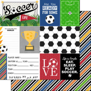 SCRAPBOOK CUSTOMS 12X12 LIFE SOCCER 1A