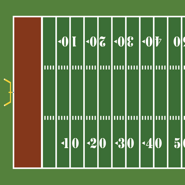 SCRAPBOOK CUSTOMS 12X12 FOOTBALL FIELD LEFT