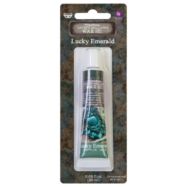 PRIMA ART ALCHEMY METALLIQUE WAX LUCK EMERALD
