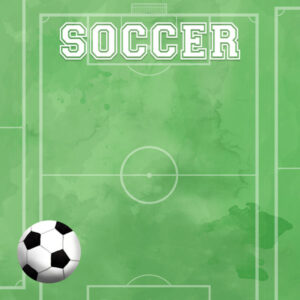 SCRAPBOOK CUSTOMS SOCCER WATERCOLOR DOUBLE