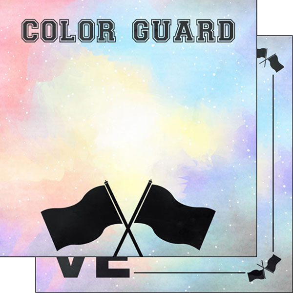 SCRAPBOOK CUSTOMS COLORGUARD WATERCOLOR