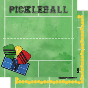 SCRAPBOOK CUSTOMS PICKLEBALL WATERCOLOR