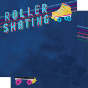 SCRAPBOOK CUSTOMS ROLLER SKATING WATERCOLOR