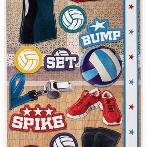 PAPER HOUSE CARDSTOCK STICKER VOLLEYBALL