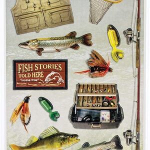 PAPER HOUSE CARDSTOCK STICKER FISHING