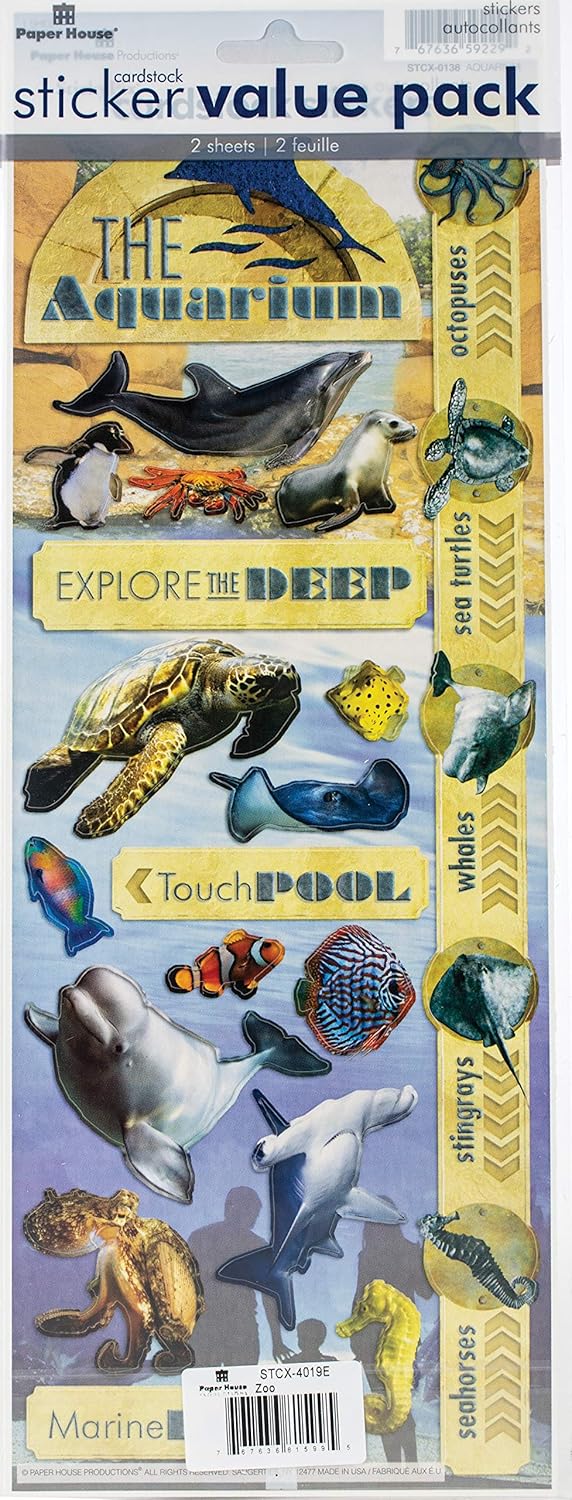 PAPER HOUSE CARDSTOCK STICKER ZOO