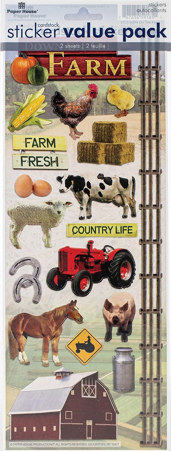 PAPER HOUSE CARDSTOCK STICKER FARM