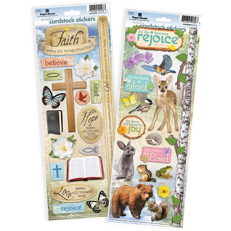 PAPER HOUSE CARDSTOCK STKR LIVE BY FAITH