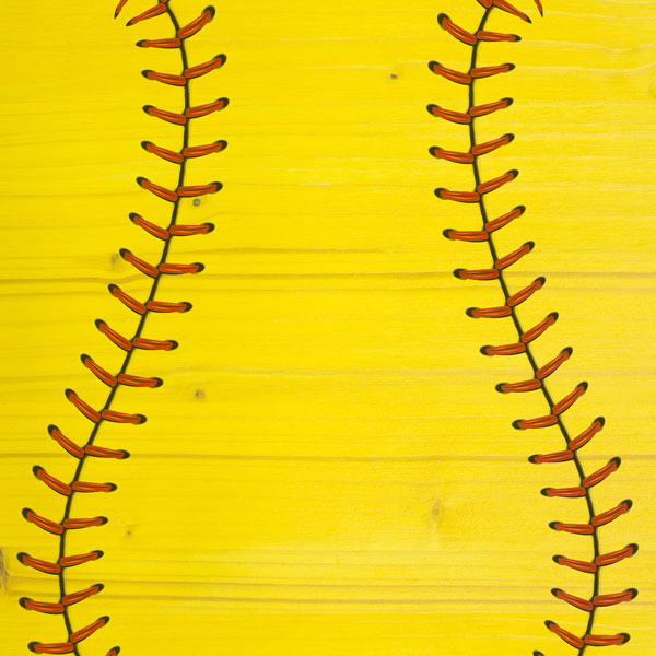 SCRAPBOOK CUSTOMS 12X12 WOOD BACK SOFTBALL FIELD