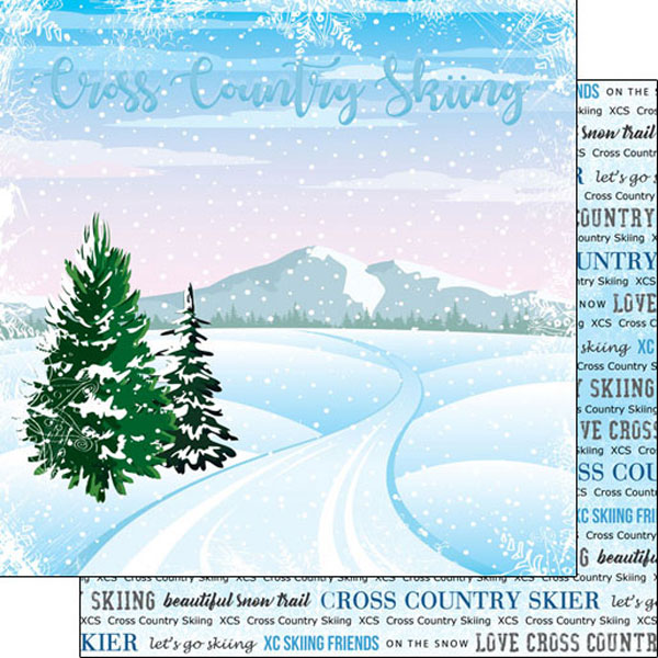 SCRAPBOOK CUSTOMS 12X12 CROSS COUNTRY SKIING