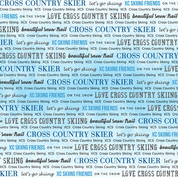 SCRAPBOOK CUSTOMS 12X12 CROSS COUNTRY SKIING