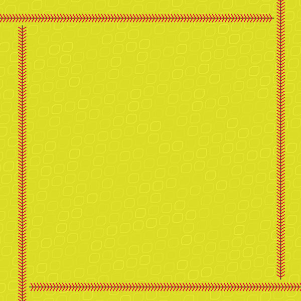 SCRAPBOOK CUST 12X12 SOFTBALL NEON 5