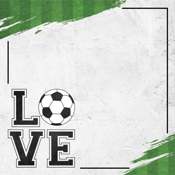 SCRAPBOOK CUSTOMS 12X12 SOCCER LOVE