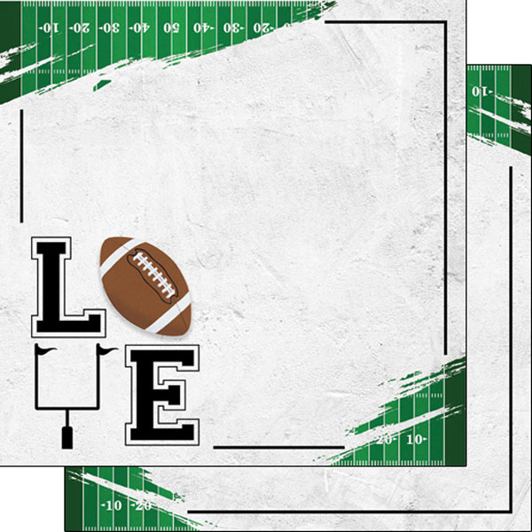 SCRAPBOOK CUSTOMS 12X12 FOOTBALL LOVE
