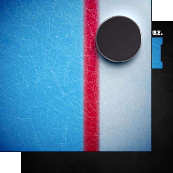 SCRAPBOOK CUSTOMS 12X12 HOCKEY NEON 3