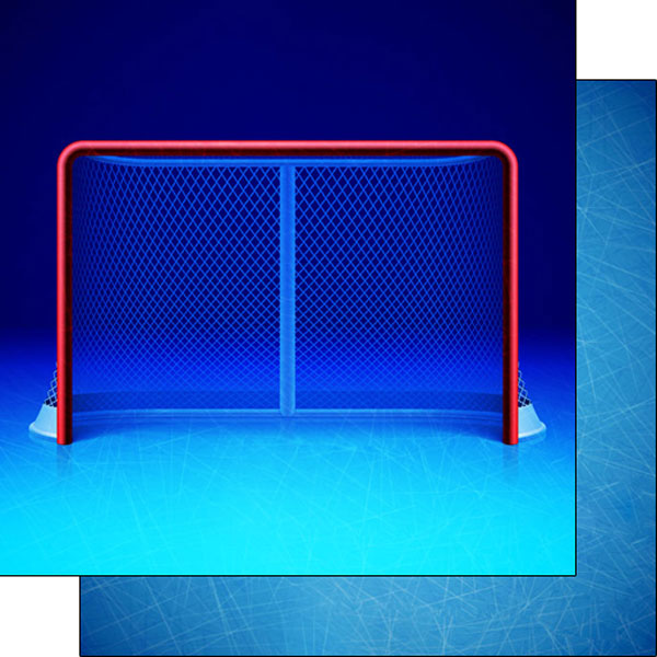 SCRAPBOOK CUSTOMS 12X12 HOCKEY NEON 2