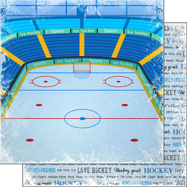 SCRAPBOOK CUSTOMS 12X12 HOCKEY WINTER ADVENTURE