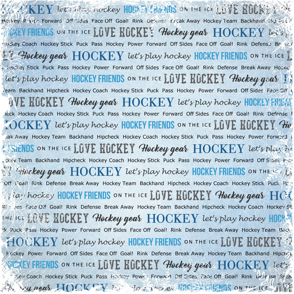 SCRAPBOOK CUSTOMS 12X12 HOCKEY WINTER ADVENTURE