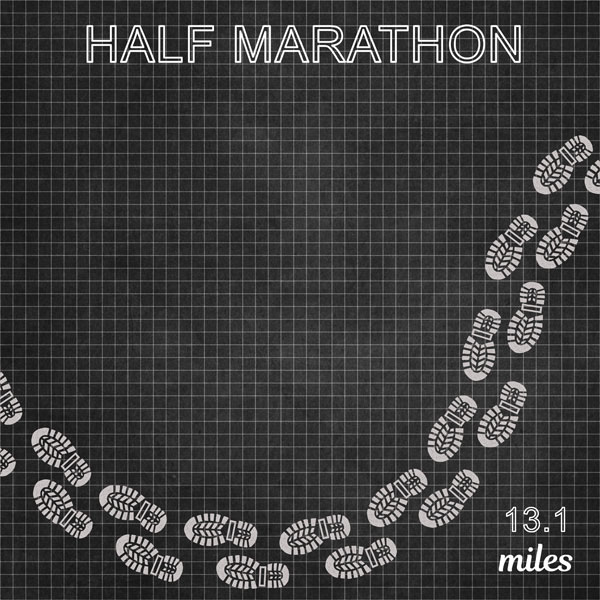 SCRAPBOOK CUSTOMS 12X12 HALF MARATHON ADDICT