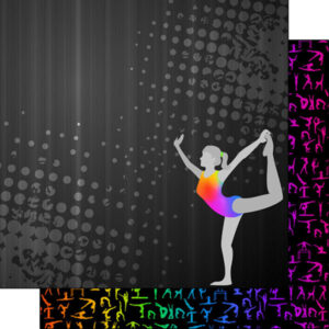 SCRAPBOOK CUSTOMS 12X12 GYMNASTICS NEON 1