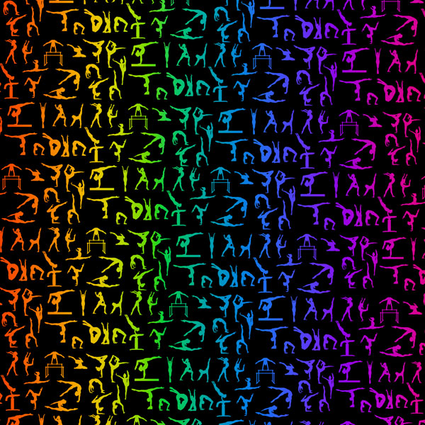 SCRAPBOOK CUSTOMS 12X12 GYMNASTICS NEON 1