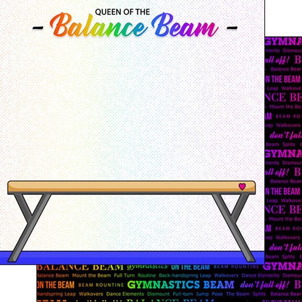 SCRAPBOOK CUSTOMS 12X12 GYMNASTICS NEON 2