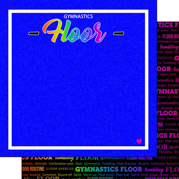 SCRAPBOOK CUSTOMS 12X12 GYMNASTICS NEON 3