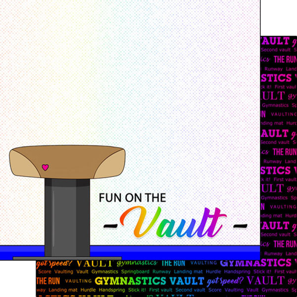 SCRAPBOOK CUSTOMS 12X12 GYMNASTICS NEON 5