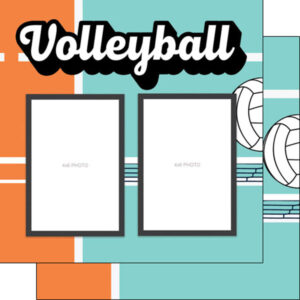 SCRAPBOOK CUSTOMS 12X12 VOLLEYBALL QUICK PAGES LEFT