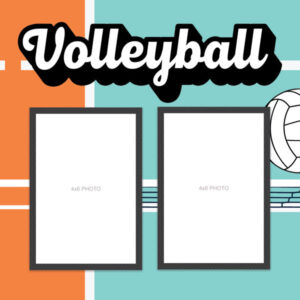 SCRAPBOOK CUSTOMS 12X12 VOLLEYBALL QUICK PAGES LEFT