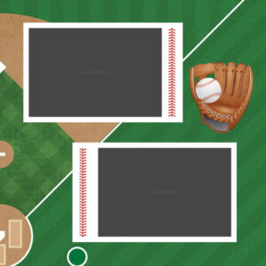 SCRAPBOOK CUSTOMS 12X12 BASEBALL QUICK PAGES RIGHT