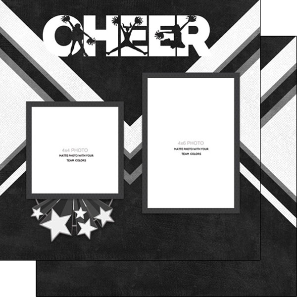 SCRAPBOOK CUSTOMS 12X12 CHEER QUICK PAGES LEFT SCRAPBOOK CUSTOMS 12X12 CHEER QUICK PAGES LEFT